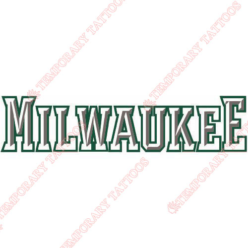 Milwaukee Bucks Customize Temporary Tattoos Stickers NO.1076
